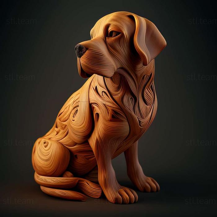 3D model Langhaar dog (STL)